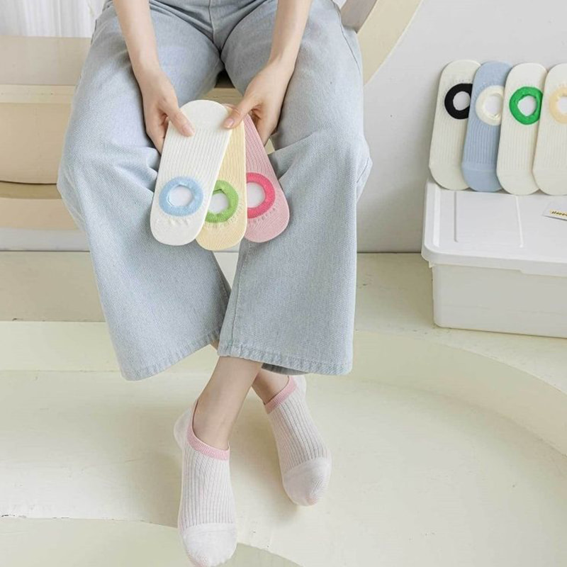 جورابهای قایق پنبه ای خالص راه راه راه راه جورابهای قایق پنبه ای خالص راه راه راه راه