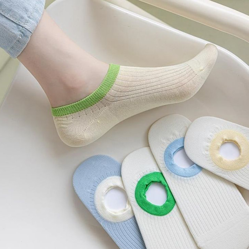 جورابهای قایق پنبه ای خالص راه راه راه راه جورابهای قایق پنبه ای خالص راه راه راه راه