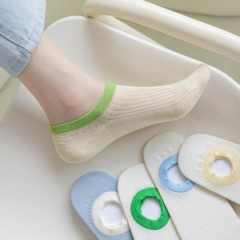 جورابهای قایق پنبه ای خالص راه راه راه راه جورابهای قایق پنبه ای خالص راه راه راه راه